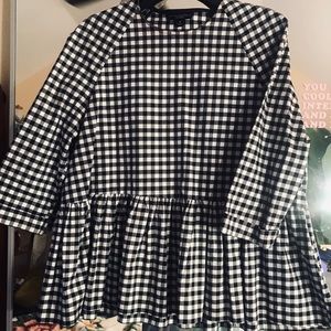 Victoria Beckham Blue and White Gingham Top